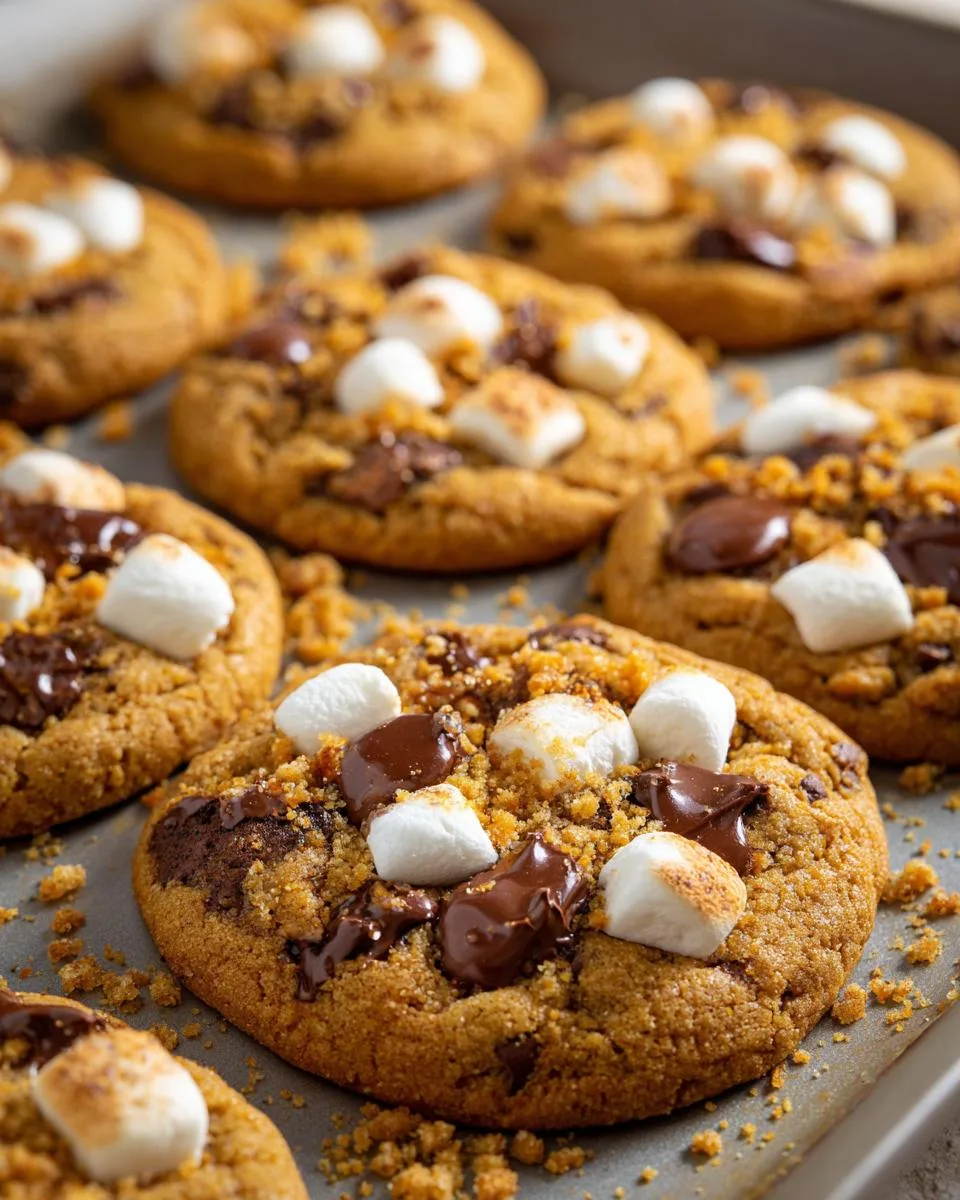 pumpkin s’mores cookies - detail 1
