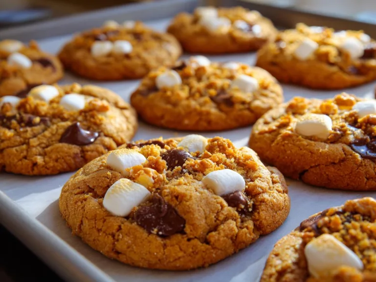 pumpkin s’mores cookies