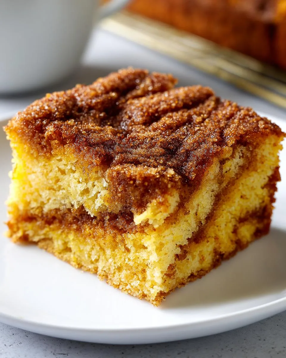 pumpkin snickerdoodle snack cake - detail 2