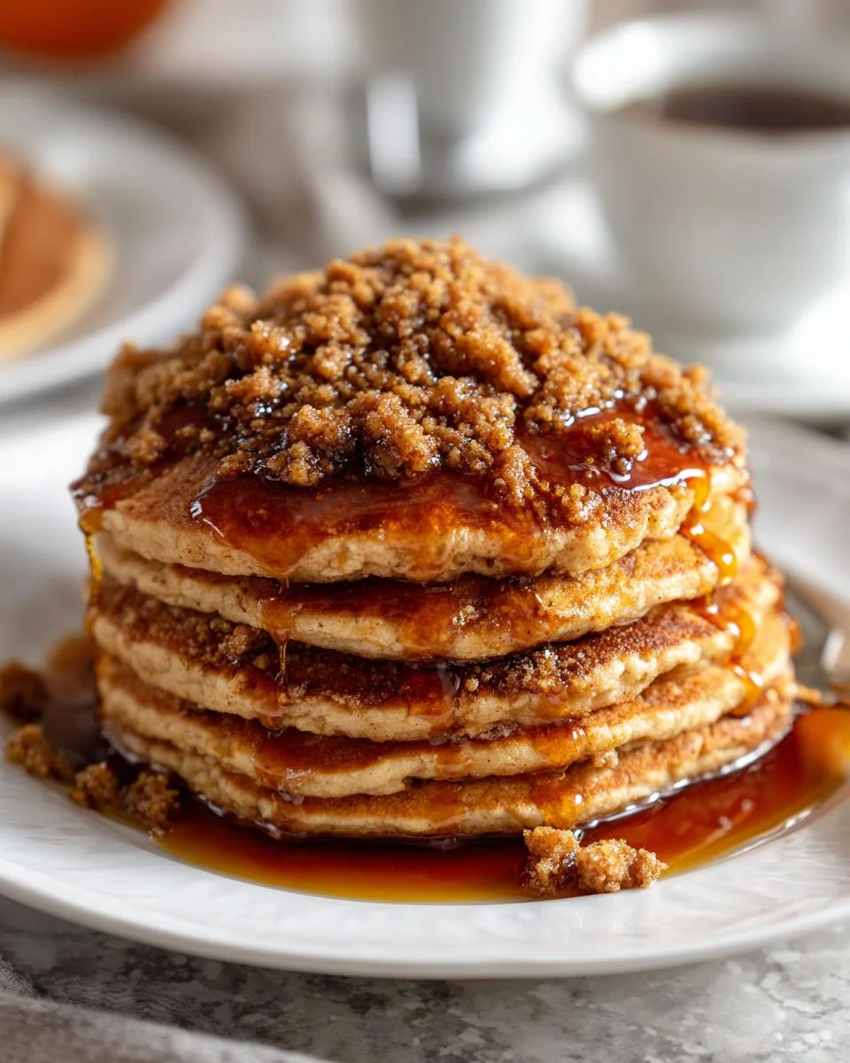 pumpkin streusel pancakes - detail 1