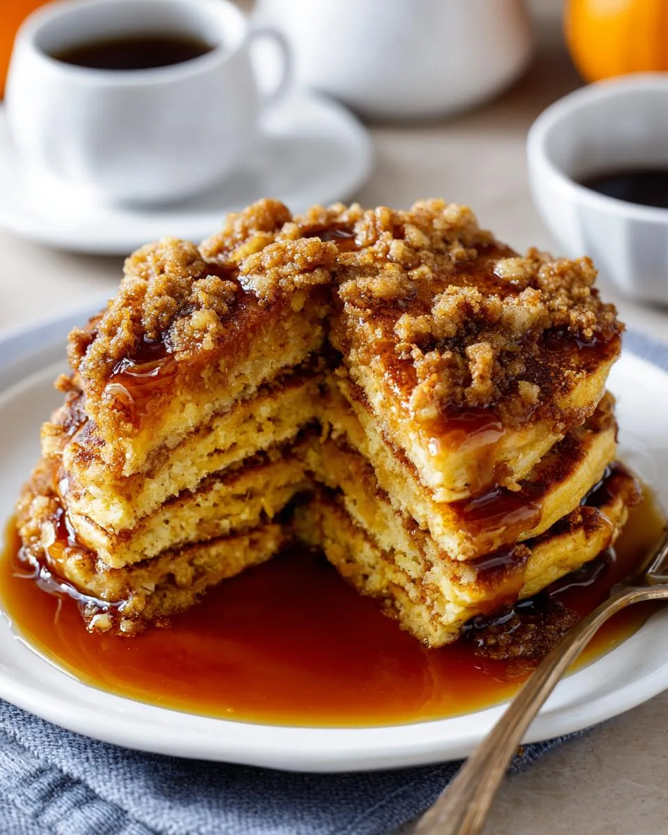 pumpkin streusel pancakes - detail 2