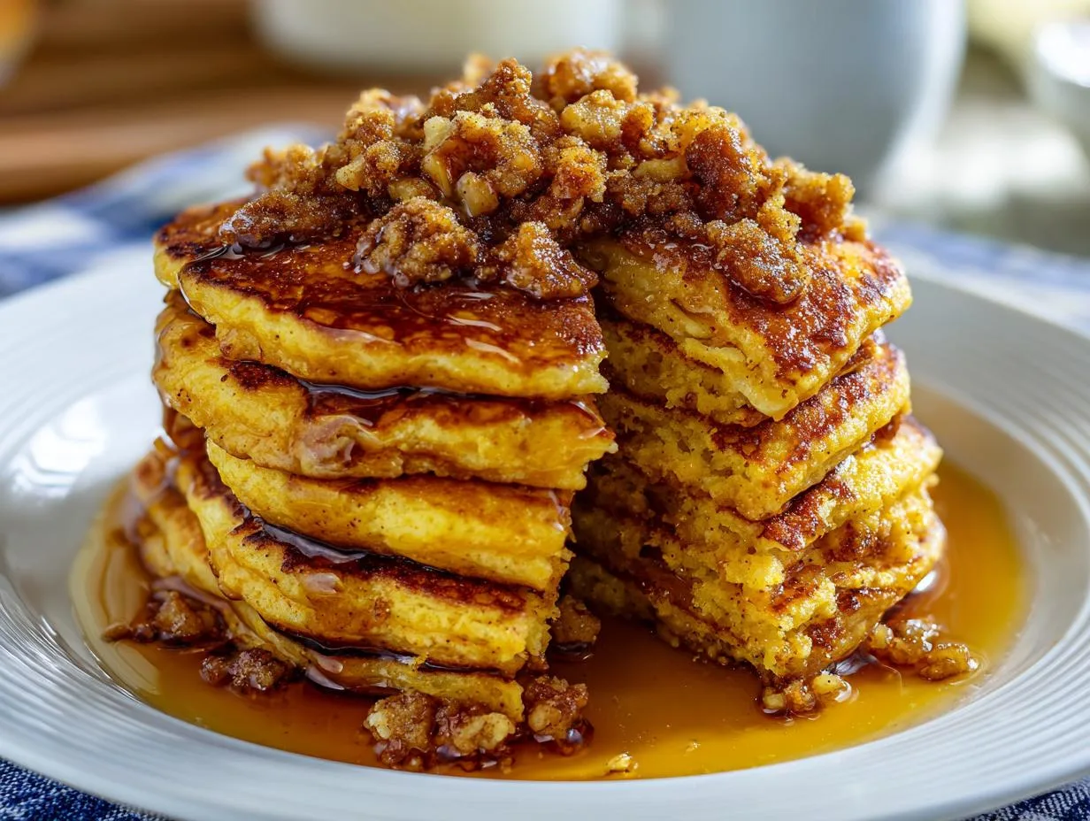 Pumpkin Streusel Pancakes Will Steal Your Heart