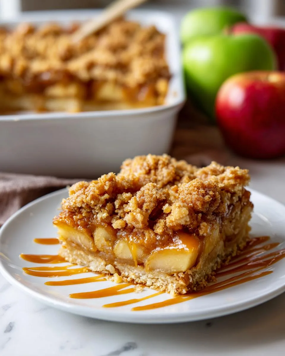 salted caramel apple bars - detail 1