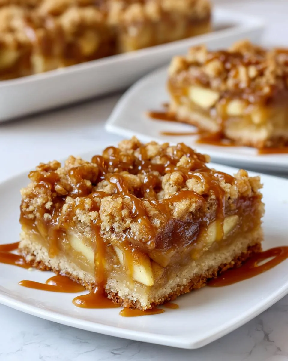 salted caramel apple bars - detail 2