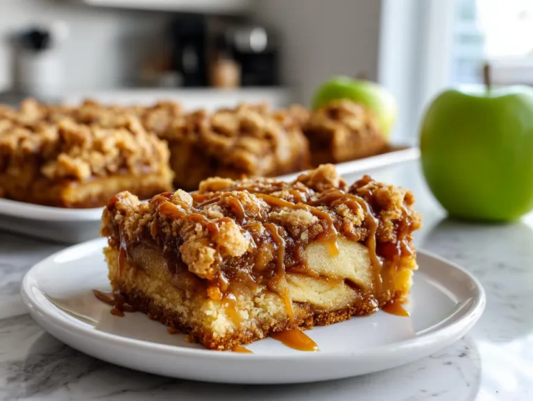salted caramel apple bars