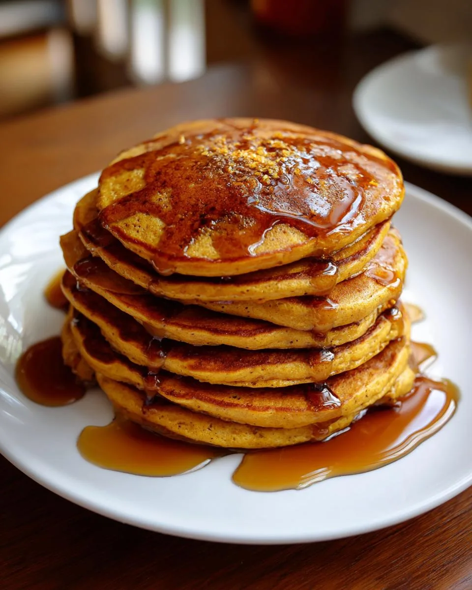 vegan pumpkin pancakes - detail 2