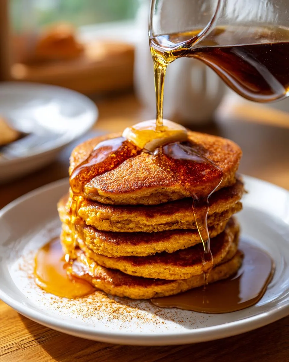 vegan pumpkin pancakes - detail 3