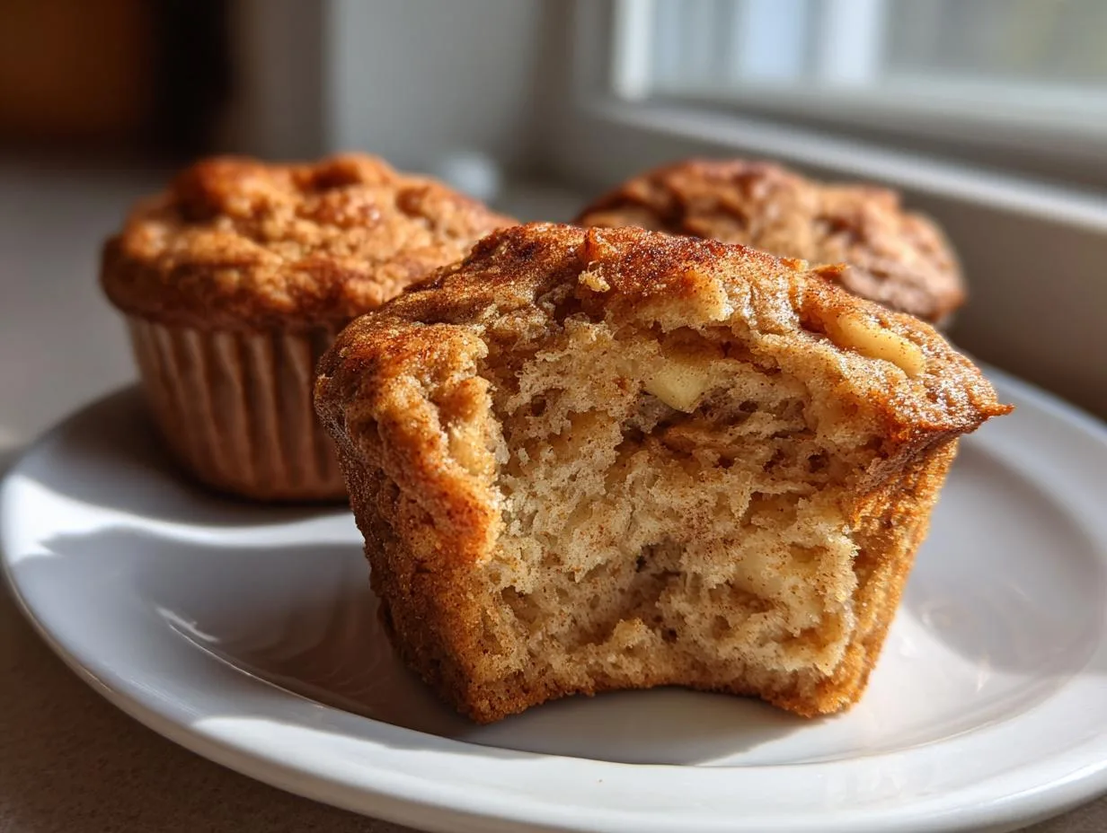 Apple Cinnamon Protein Muffins for Busy Moms
