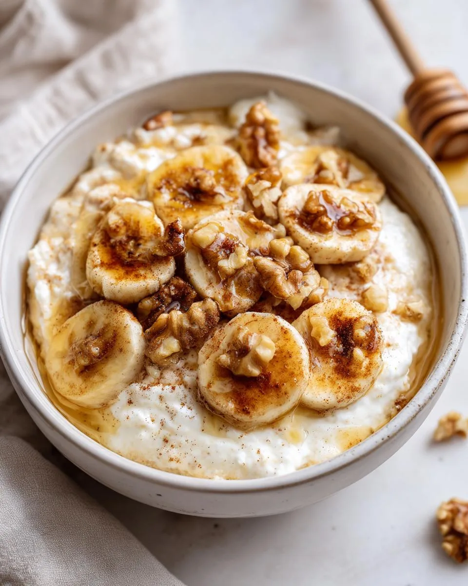 Baked Banana Cottage Cheese Bowls - detail 1