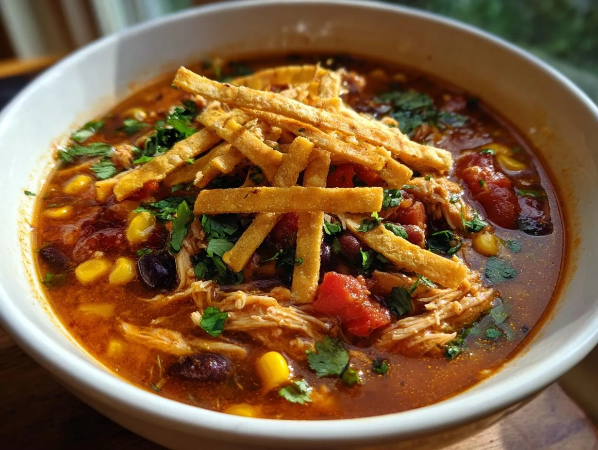 30-Minute Cheap Chicken Tortilla Soup Your Family Will Crave