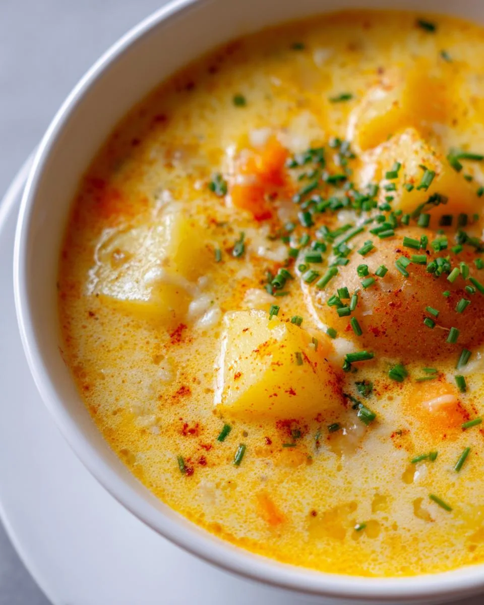 Cheddar Garlic Potato Soup - detail 1