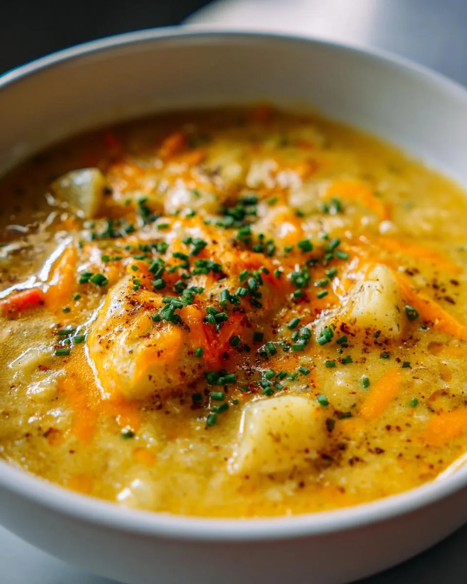 Cheddar Garlic Potato Soup - detail 2