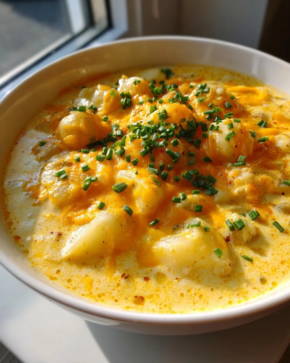 Cheddar Garlic Potato Soup - detail 3