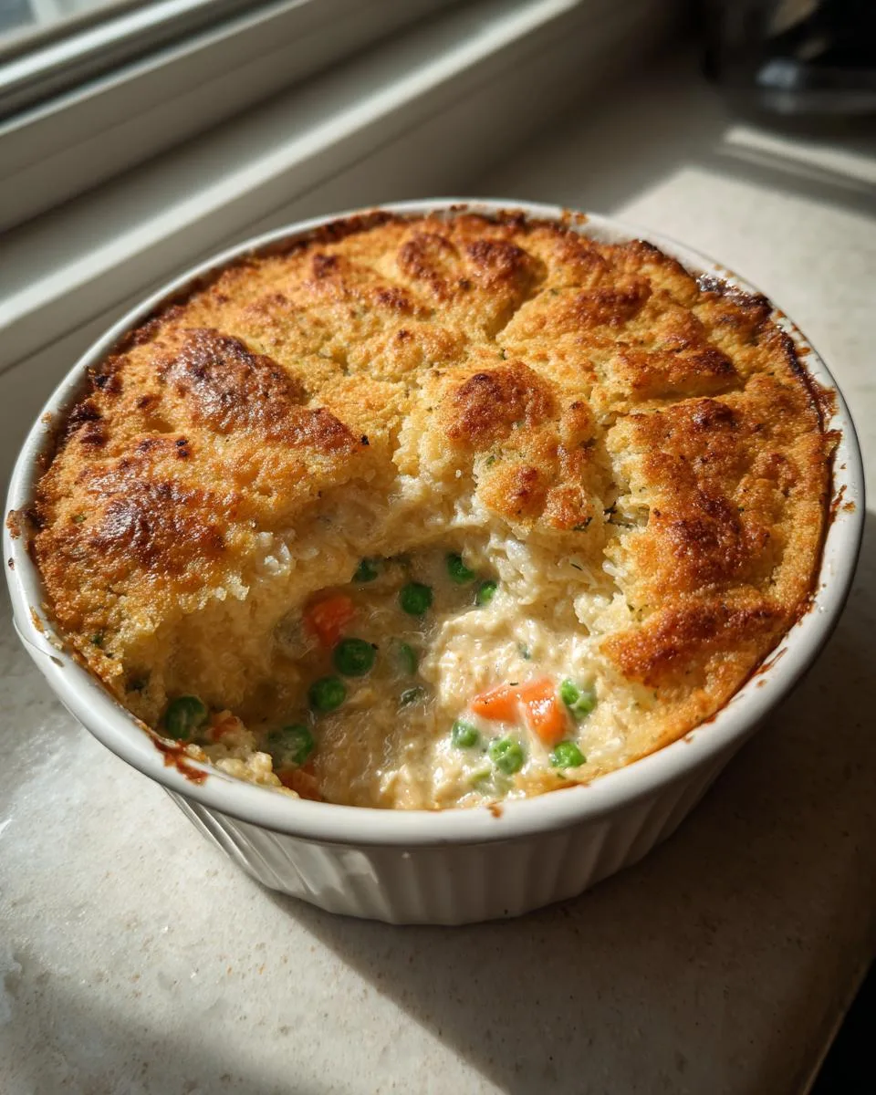 Chicken Pot Pie Cottage Cheese Casserole in 10 Minutes