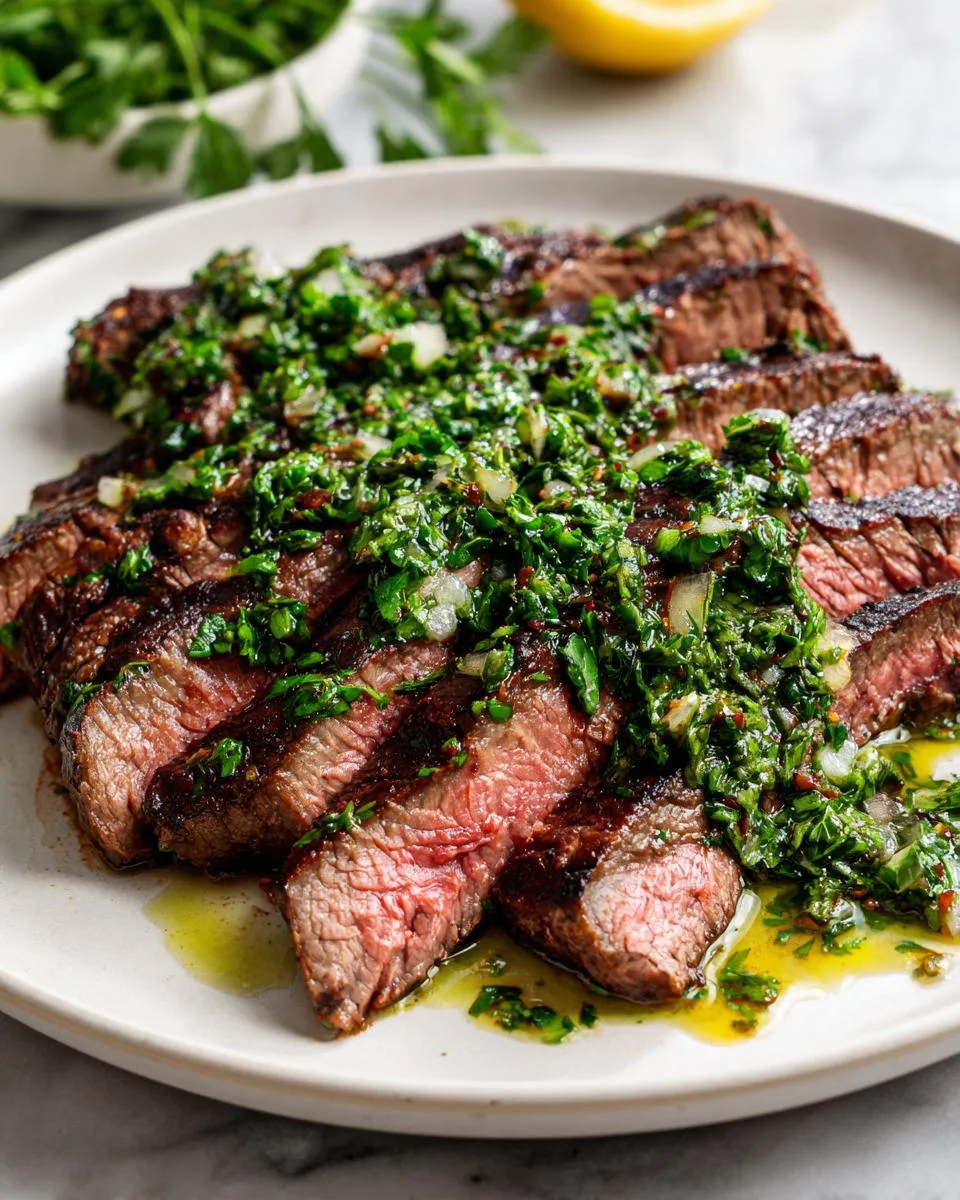 Chimichurri Marinated Flank Steak - detail 2