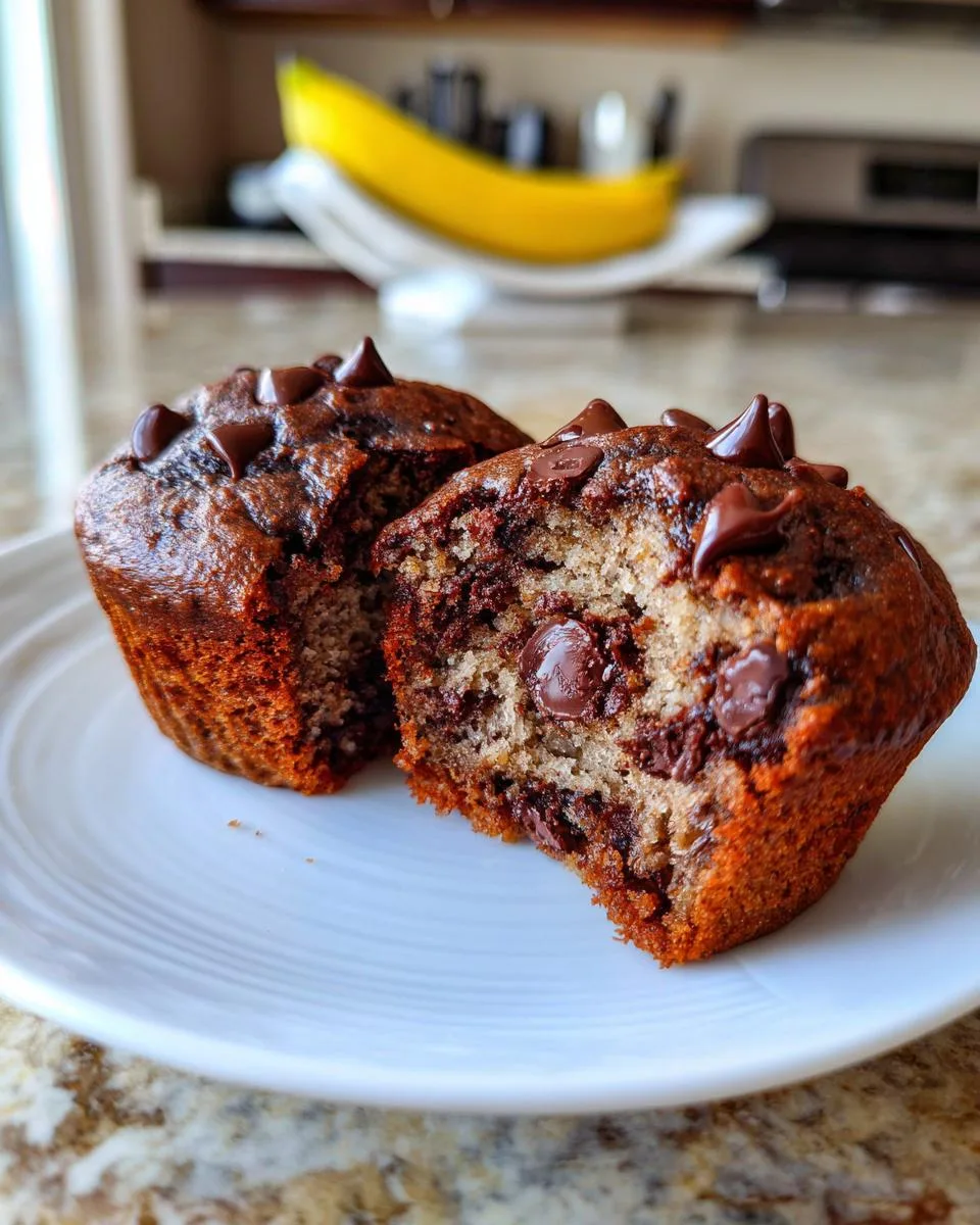 Chocolate Greek Yogurt Banana Muffins - detail 1