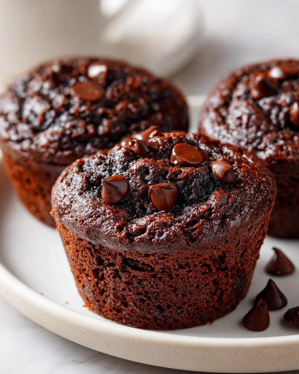 Chocolate Greek Yogurt Banana Muffins - detail 2