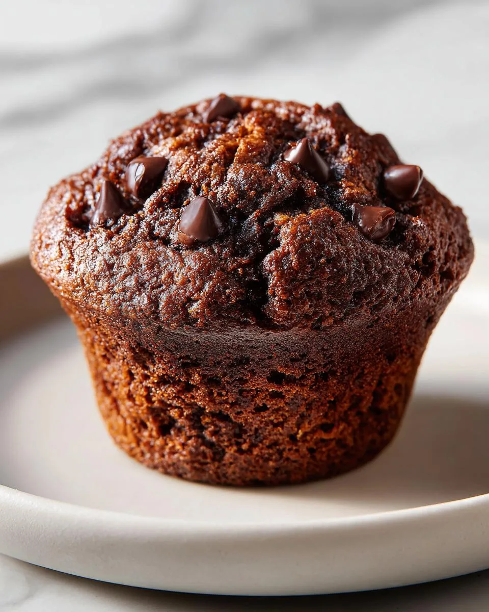 Chocolate Greek Yogurt Banana Muffins - detail 3