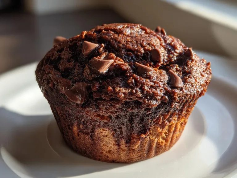 Chocolate Greek Yogurt Banana Muffins