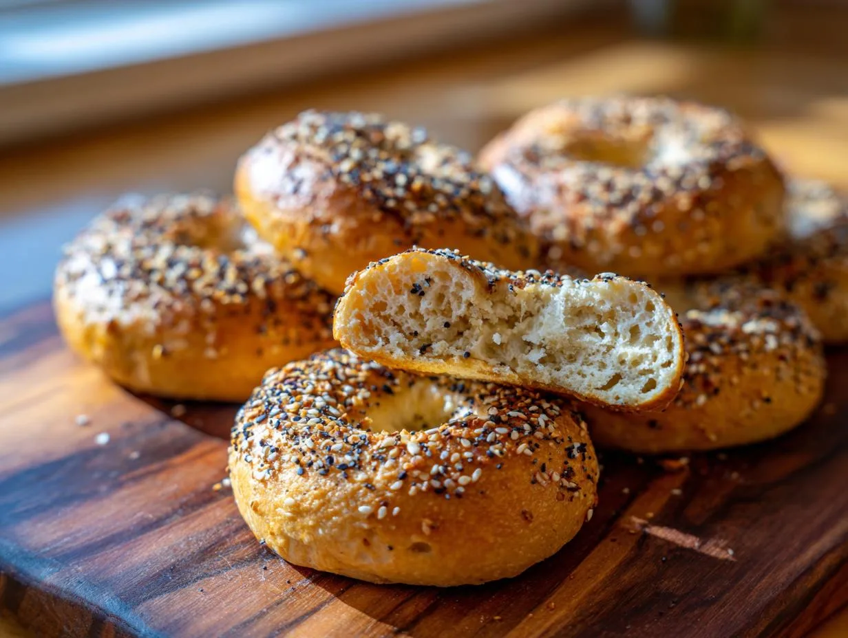 10g Protein Cottage Cheese Almond Flour Bagels in 35 Minutes