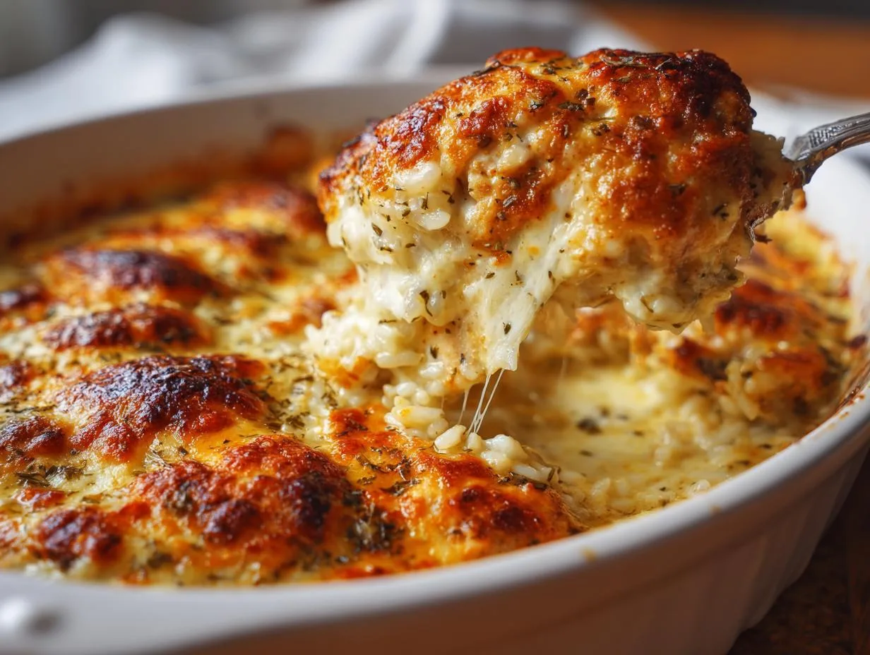 40-Minute Cottage Cheese Chicken and Rice Bake