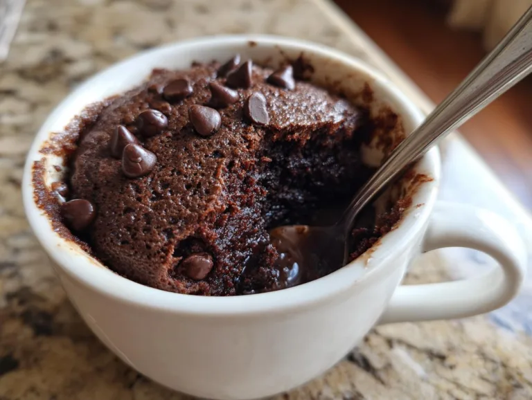 Cottage Cheese Microwave Brownie mug