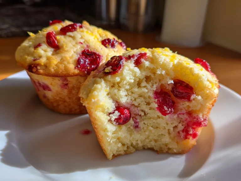Cranberry Orange Cottage Cheese Muffins