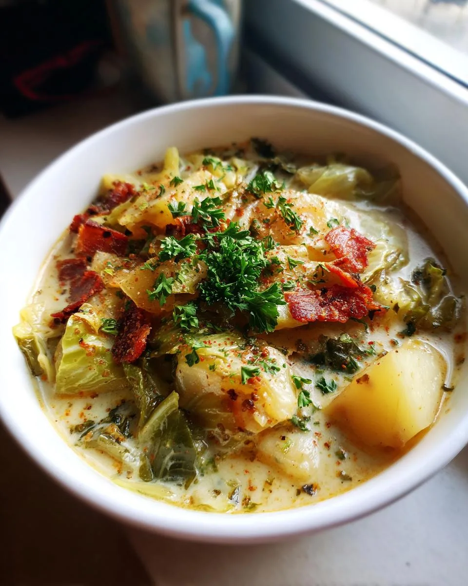 Creamy Potato Soup With Cabbage - detail 2