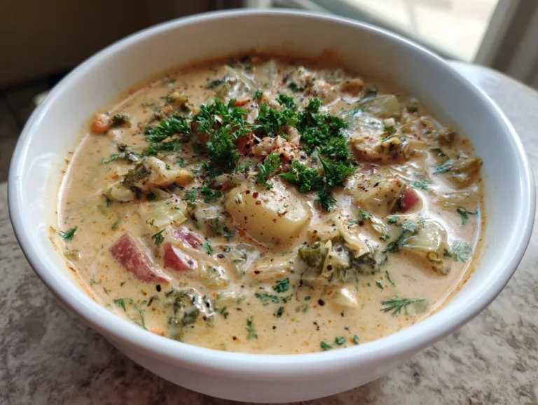 Creamy Potato Soup With Cabbage