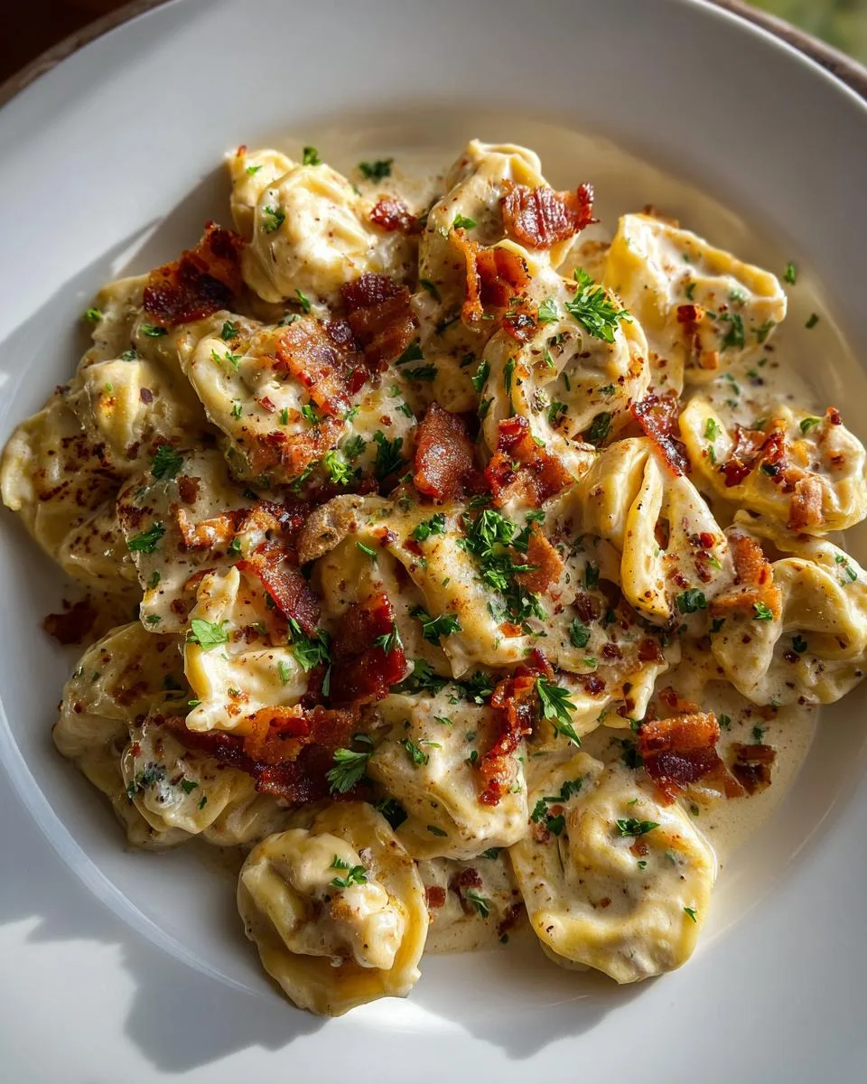 Creamy Tortellini Carbonara Recipe - detail 1