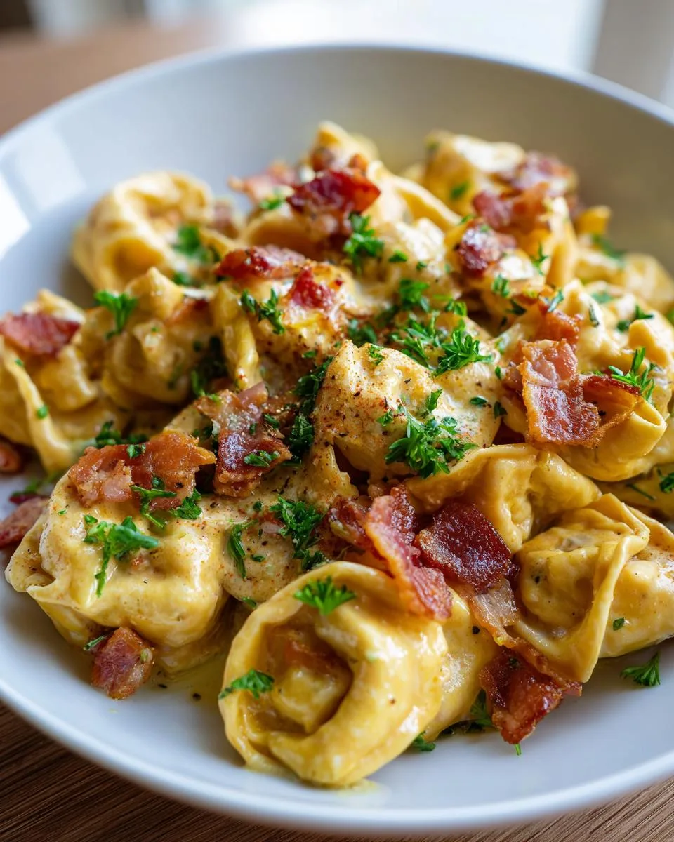 Creamy Tortellini Carbonara Recipe - detail 2