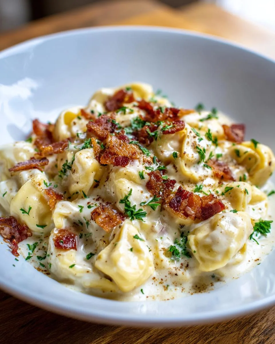 Creamy Tortellini Carbonara Recipe - detail 3