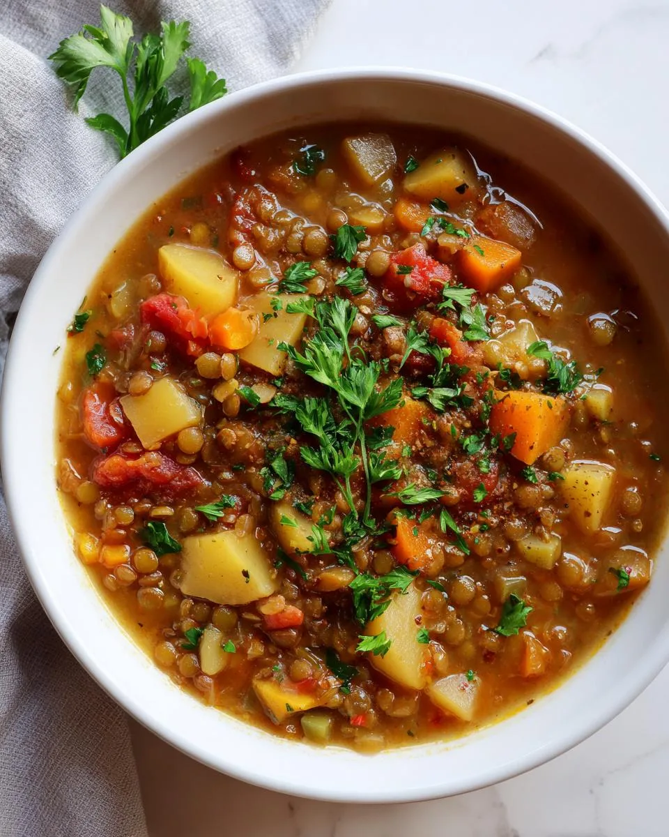 Easy Lentil Potato Soup - detail 1