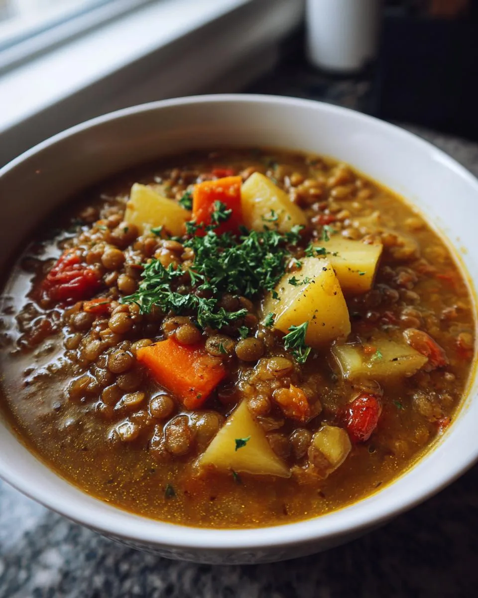 Easy Lentil Potato Soup - detail 2