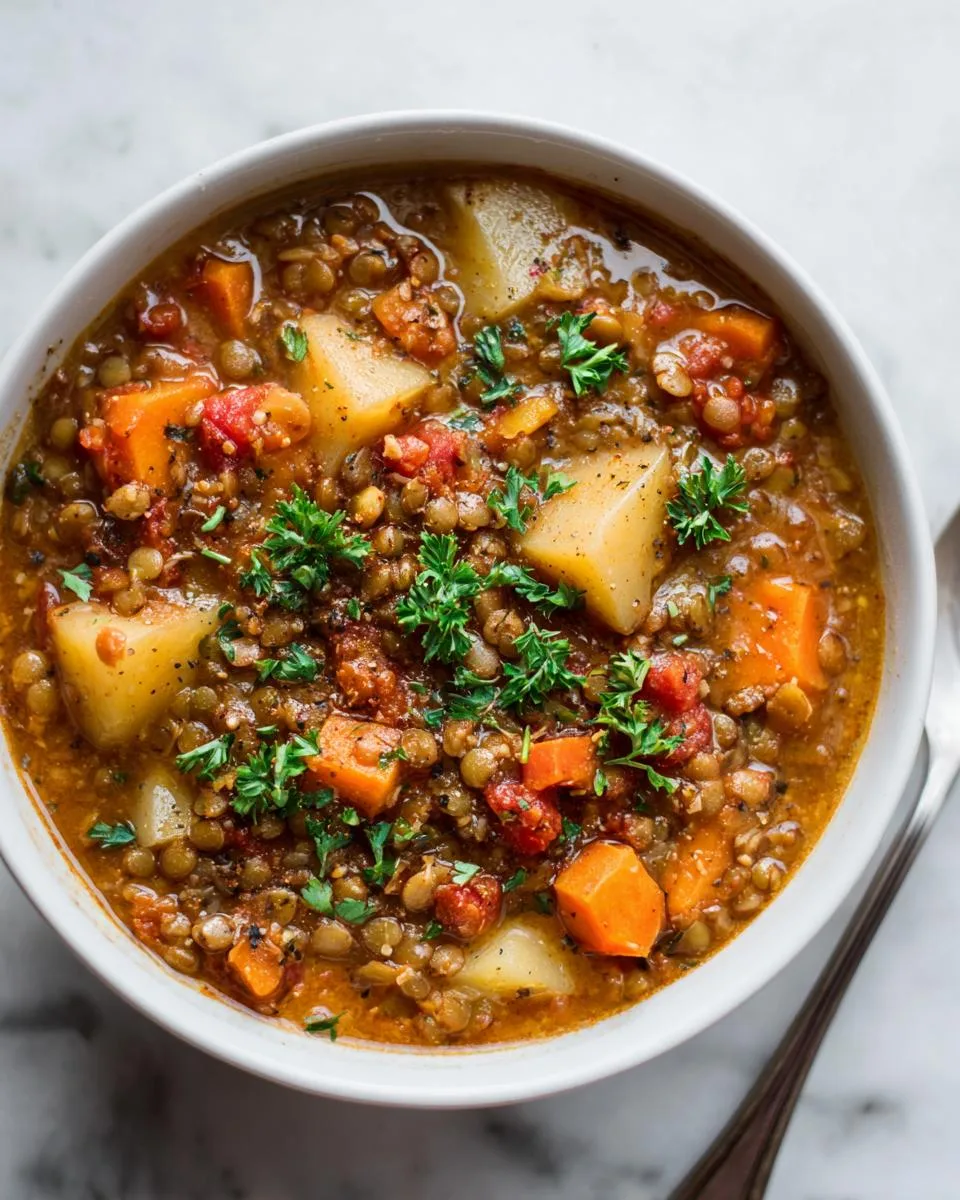 Easy Lentil Potato Soup - detail 3