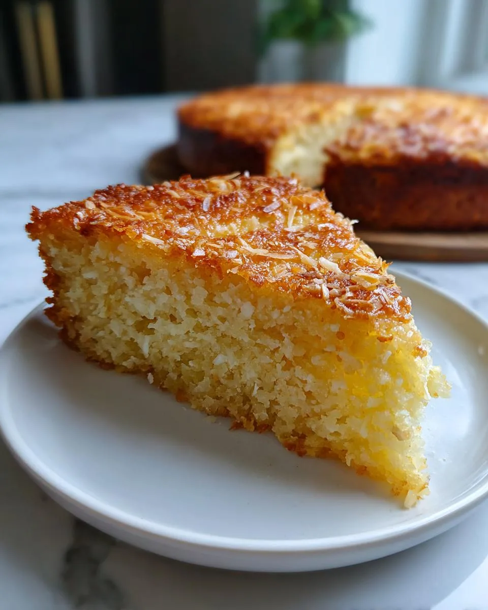 Flourless Coconut Greek Yogurt Cake - detail 1