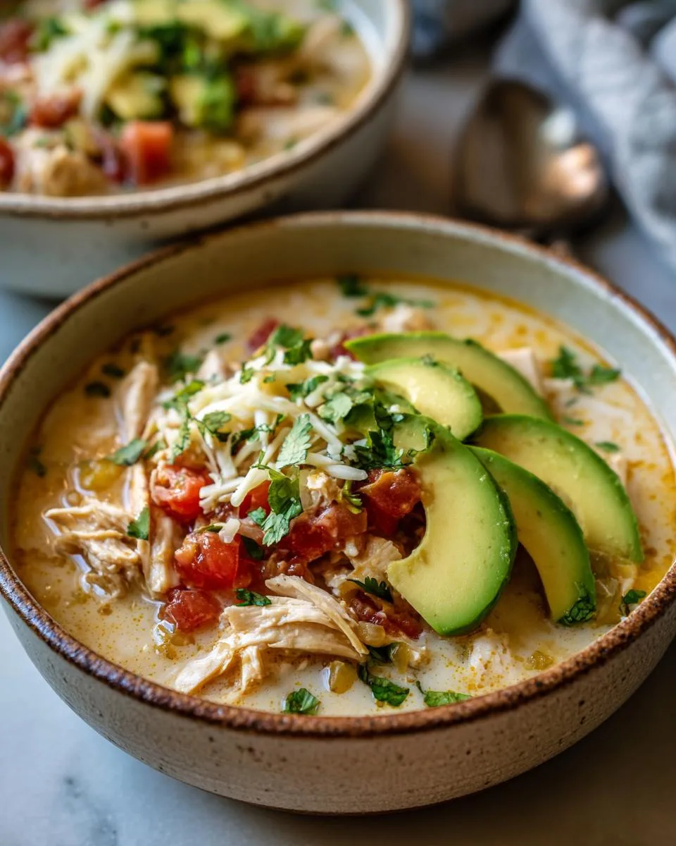 Keto White Chicken Chili - detail 3