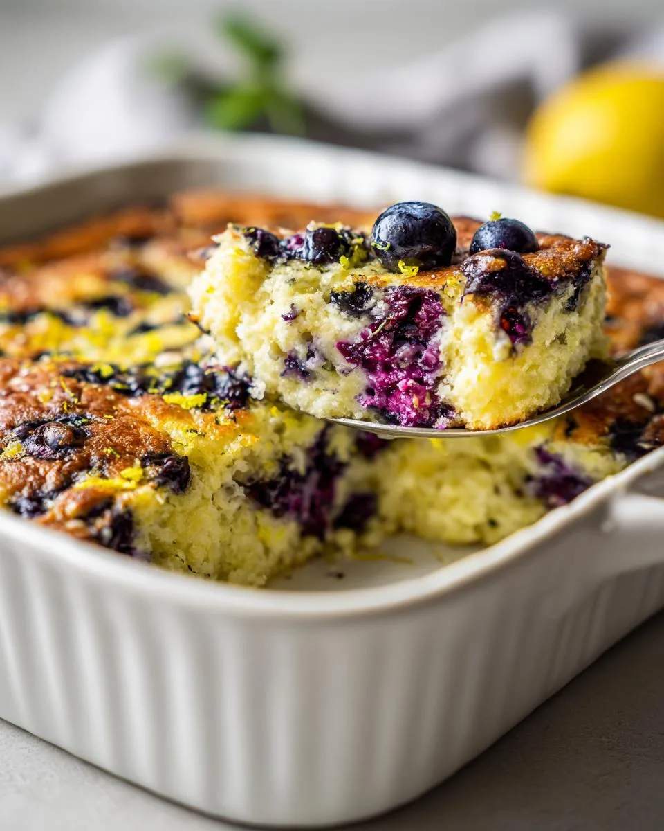 Lemon Blueberry Cottage Cheese Bake - detail 1