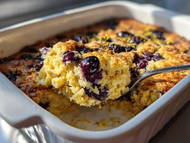 Lemon Blueberry Cottage Cheese Bake
