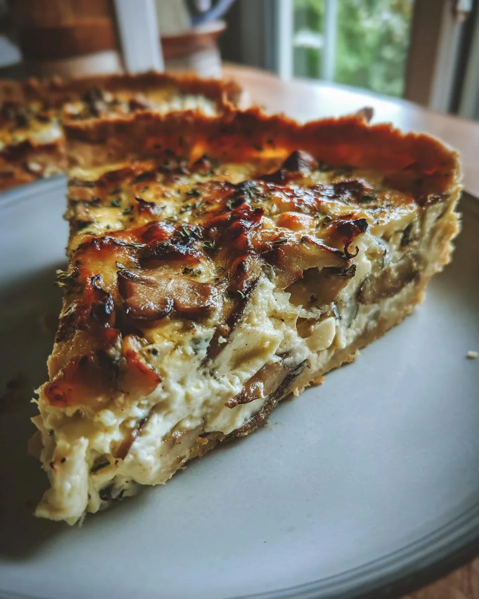 Mushroom & Gruyere Cottage Cheese Quiche - detail 1