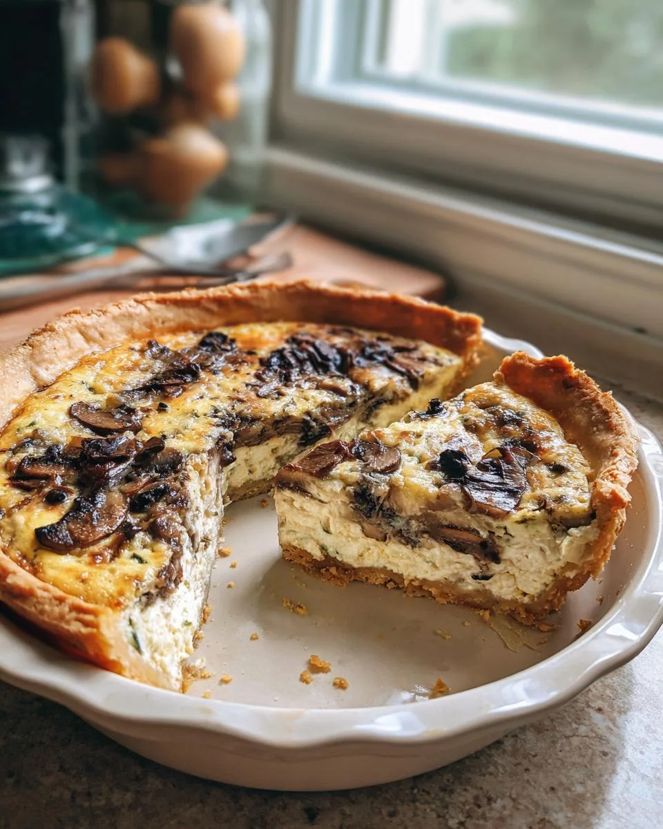 Mushroom & Gruyere Cottage Cheese Quiche - detail 3