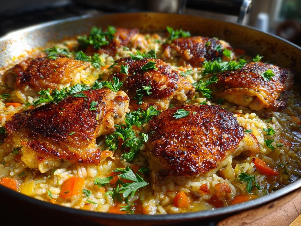 One Pan Chicken and Rice Casserole Recipe for Busy Families