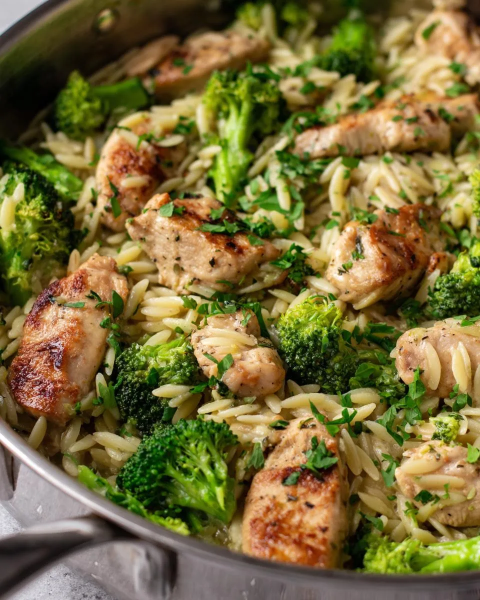 One Pot Chicken Broccoli Orzo - detail 2