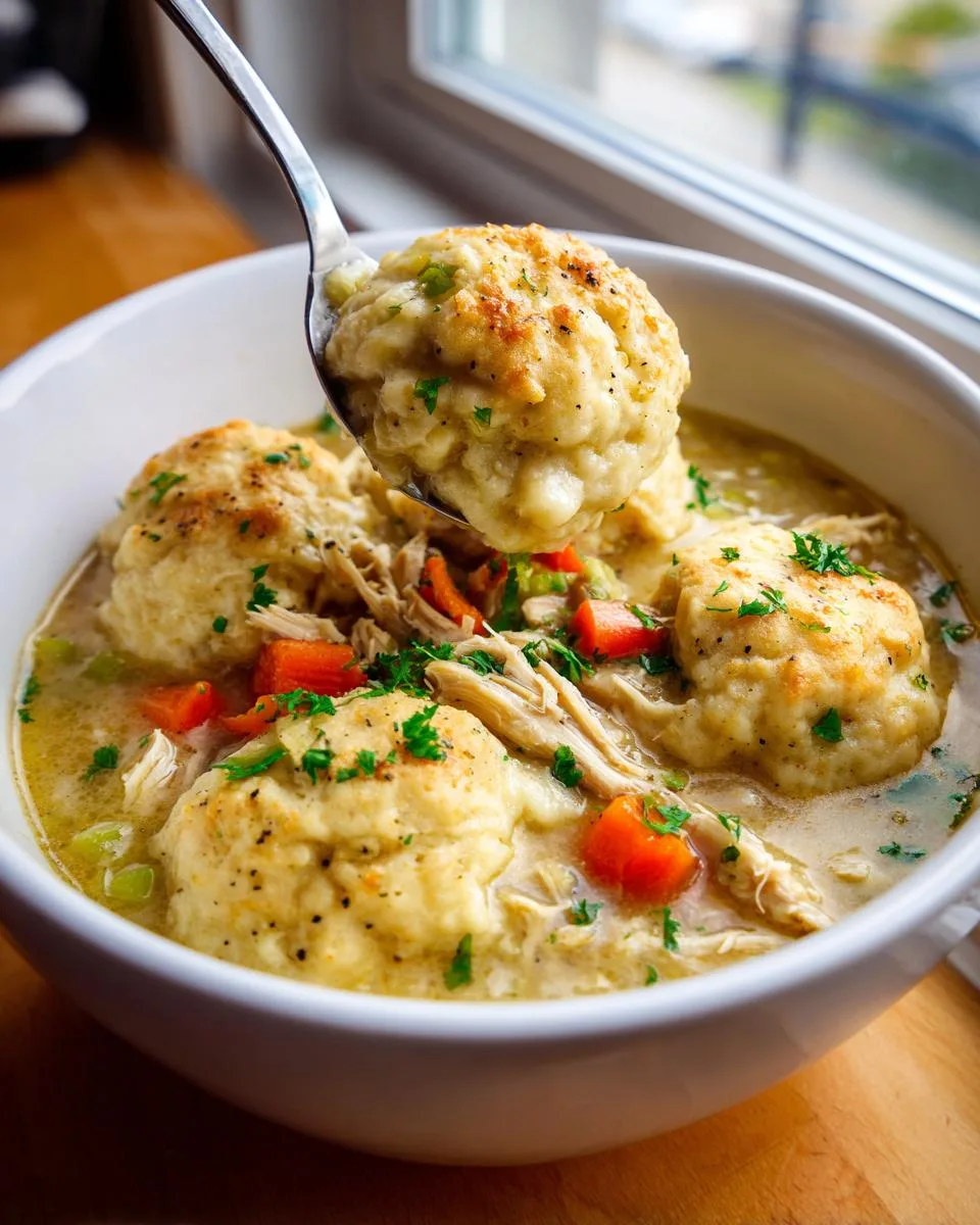 One Pot Chicken Dumpling Soup - detail 1