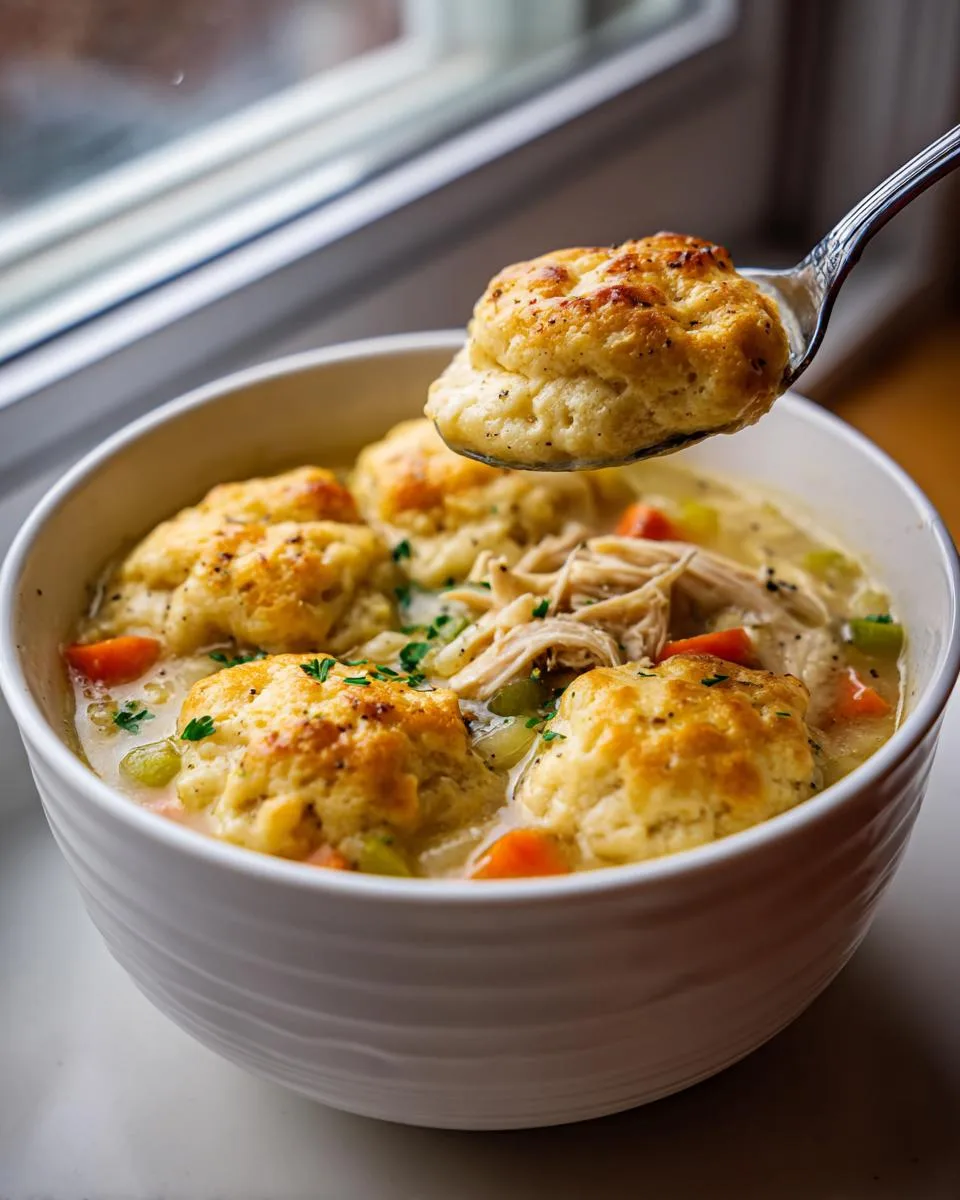 One Pot Chicken Dumpling Soup - detail 2
