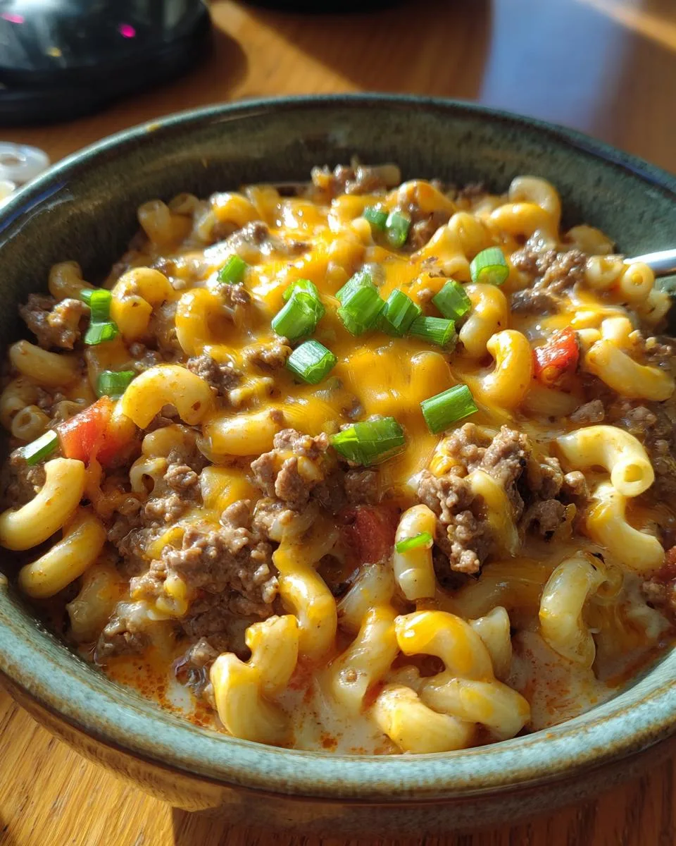 One-Pot Macaroni Cheeseburger Soup - detail 1