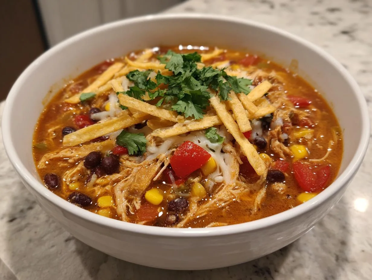 Hearty 30-Minute Protein-Packed Chicken Taco Soup Recipe