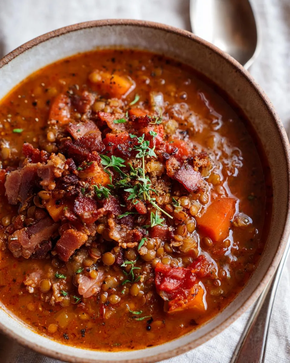 Sausage And Lentil Soup - detail 1