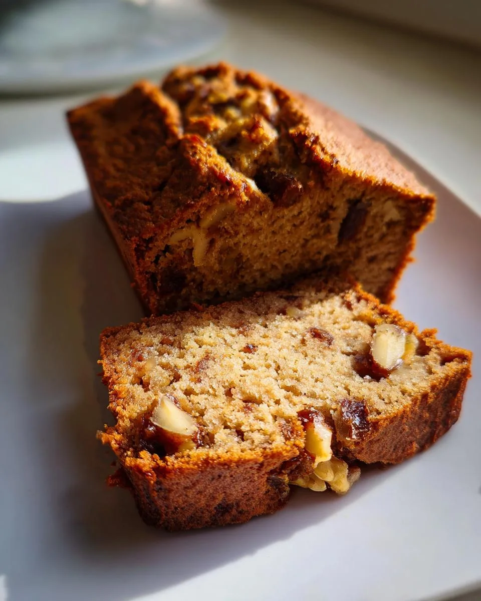 Sliced Date & Walnut Cake - detail 1