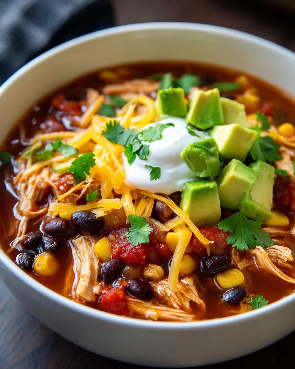 Slow Cooker Chicken Tortilla Soup - detail 1